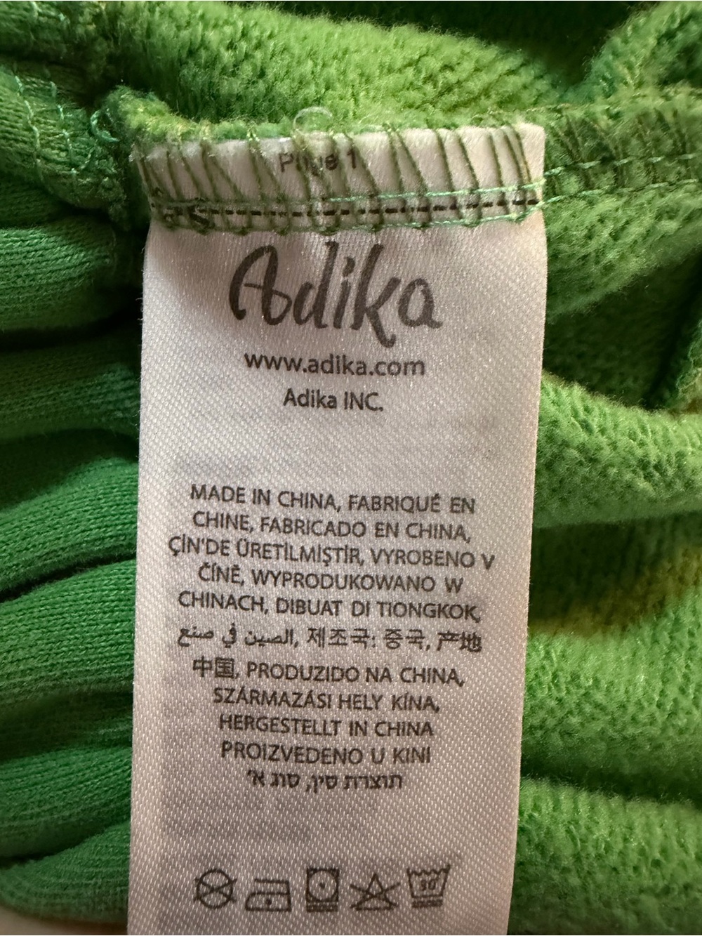 Adika Cropped Hooded Full Zip Sweatshirt Green Size XS Graphic Los Angeles - Picture 6 of 7